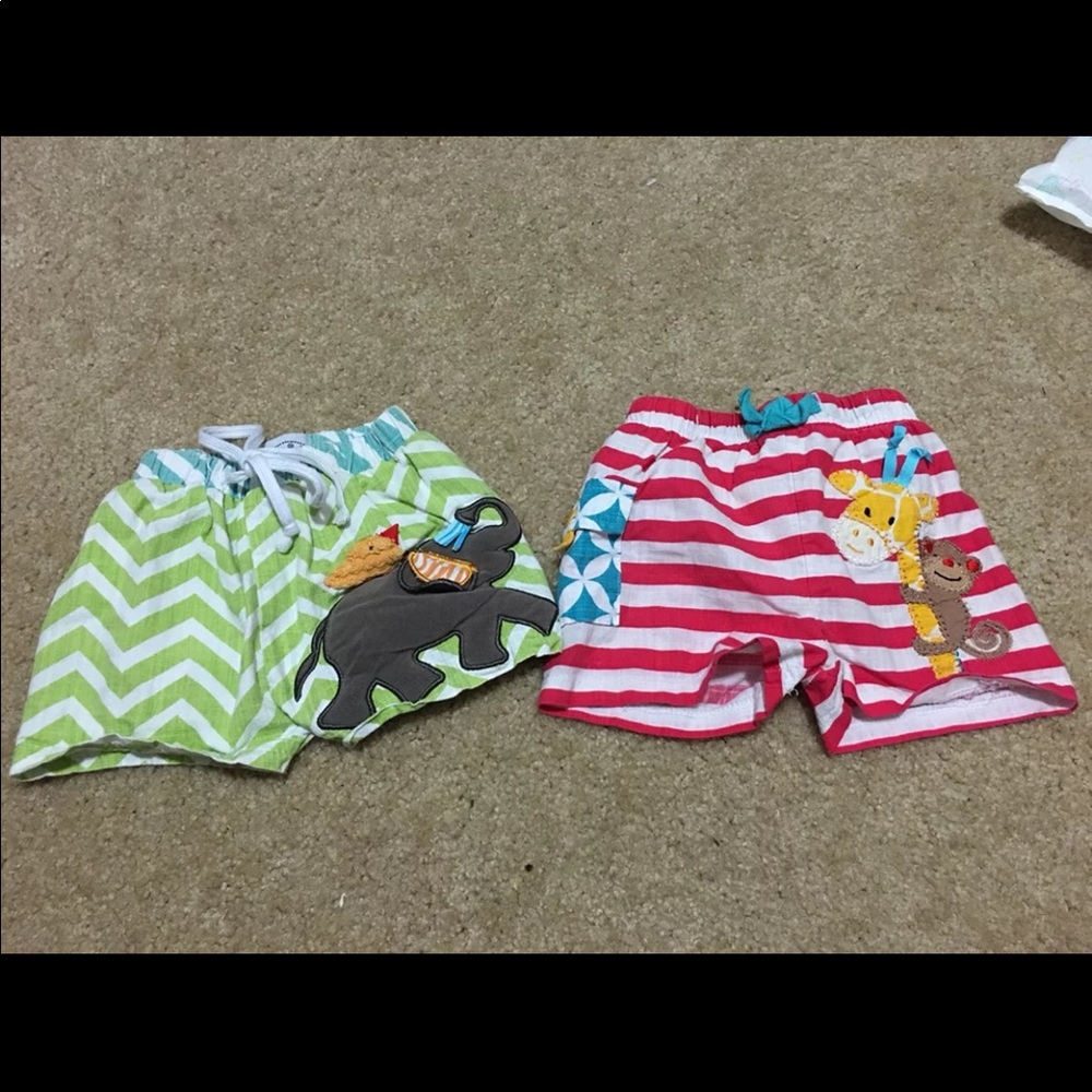 2 Mudpie swim trunks for boys 0-6 months